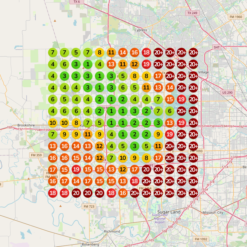 “After” Local Grid for the keyword ‘iPhone Repair’ in Katy, TX on December 14, 2024.